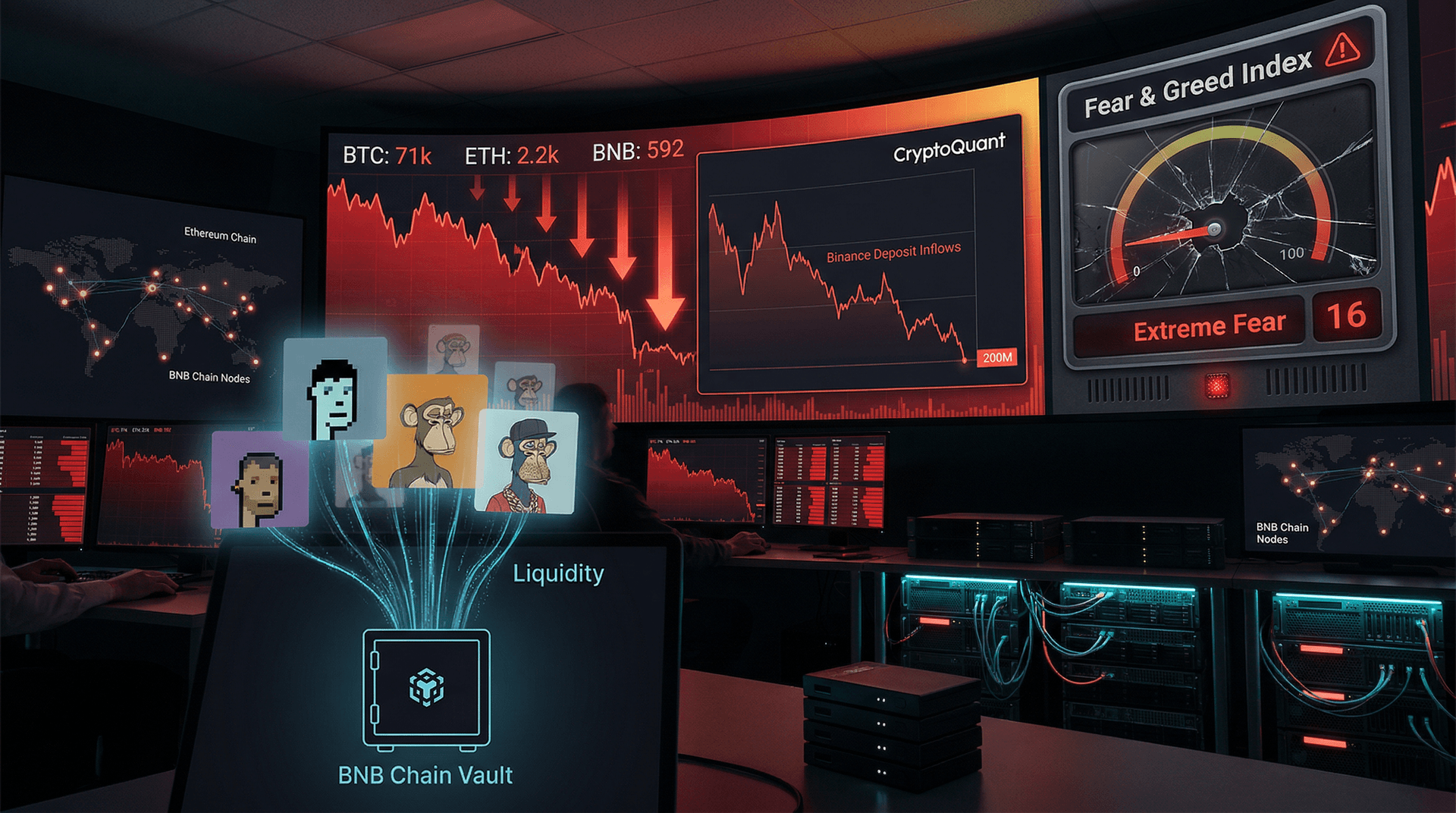 Binance Deposits Plunge 65% to $1.2B Lows, Crush NFT Volumes