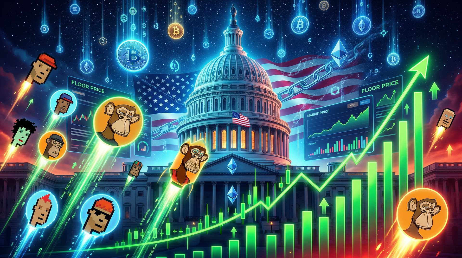 Trump Victory Sparks NFT Market Surge to $100M+ Volumes