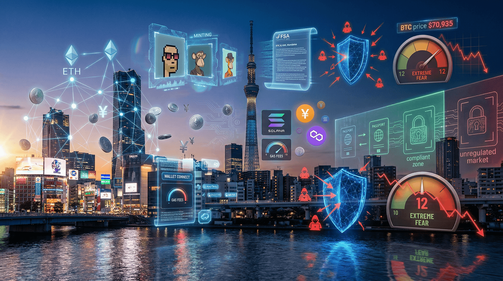 Japan Crypto Regulations Trigger 15% NFT Volume Drop as Fear Index Hits 12