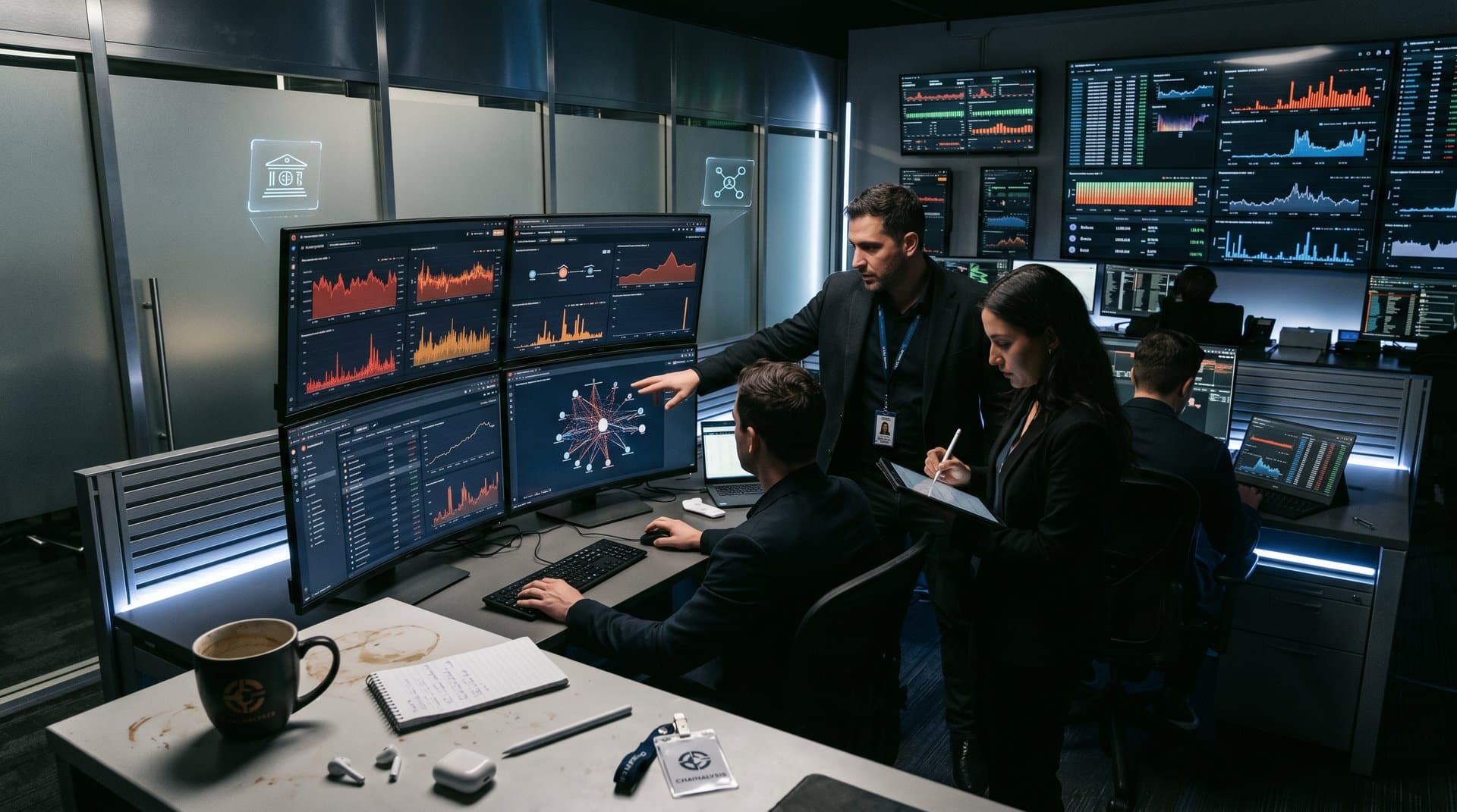 NFT compliance dashboard with AML alerts on Ethereum and Solana blockchain transactions amid crypto laundering risks