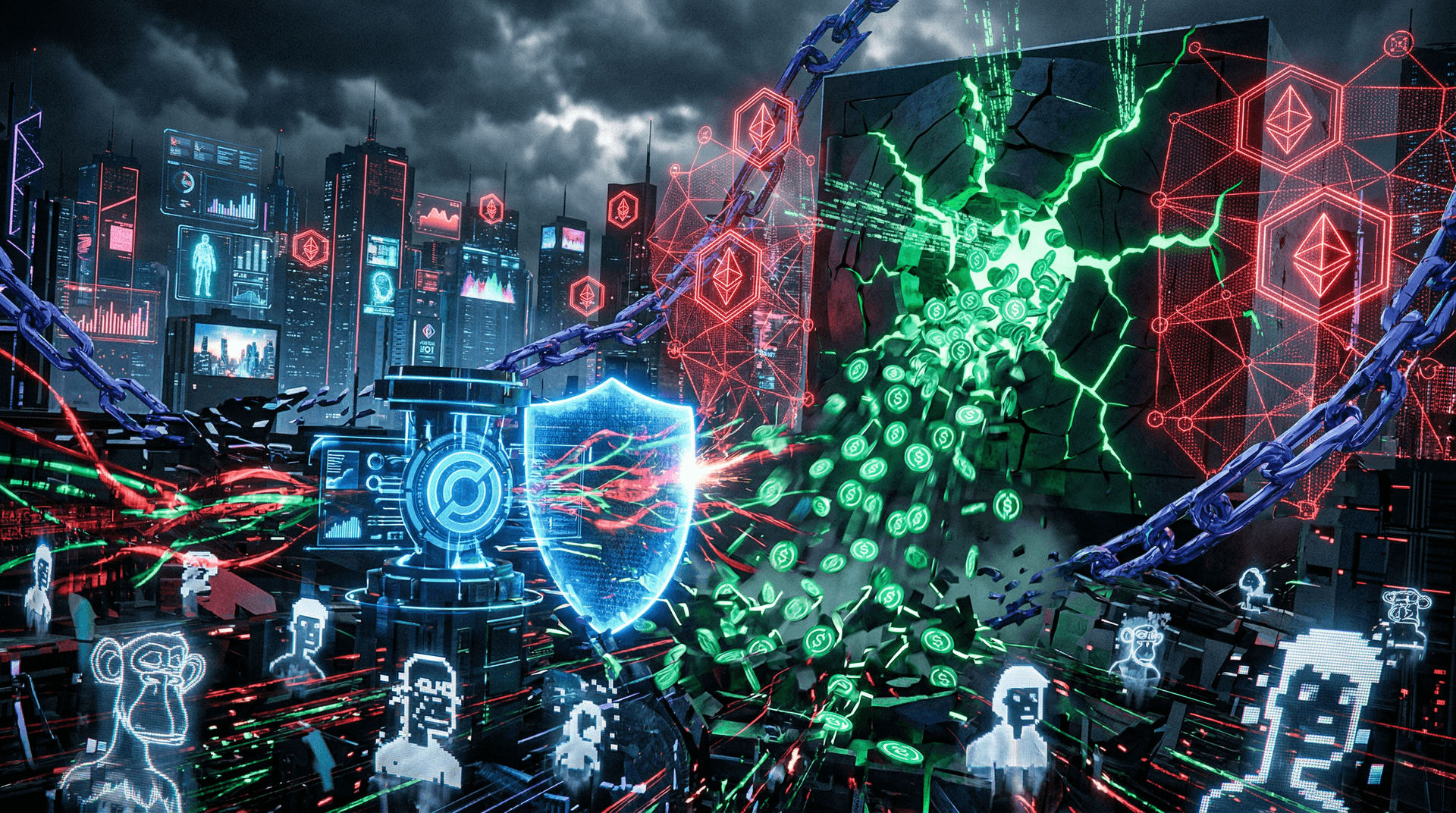 Stablecoin Hacks Drain $15M USDC; Circle Freezes $12M as NFT Floors Dip