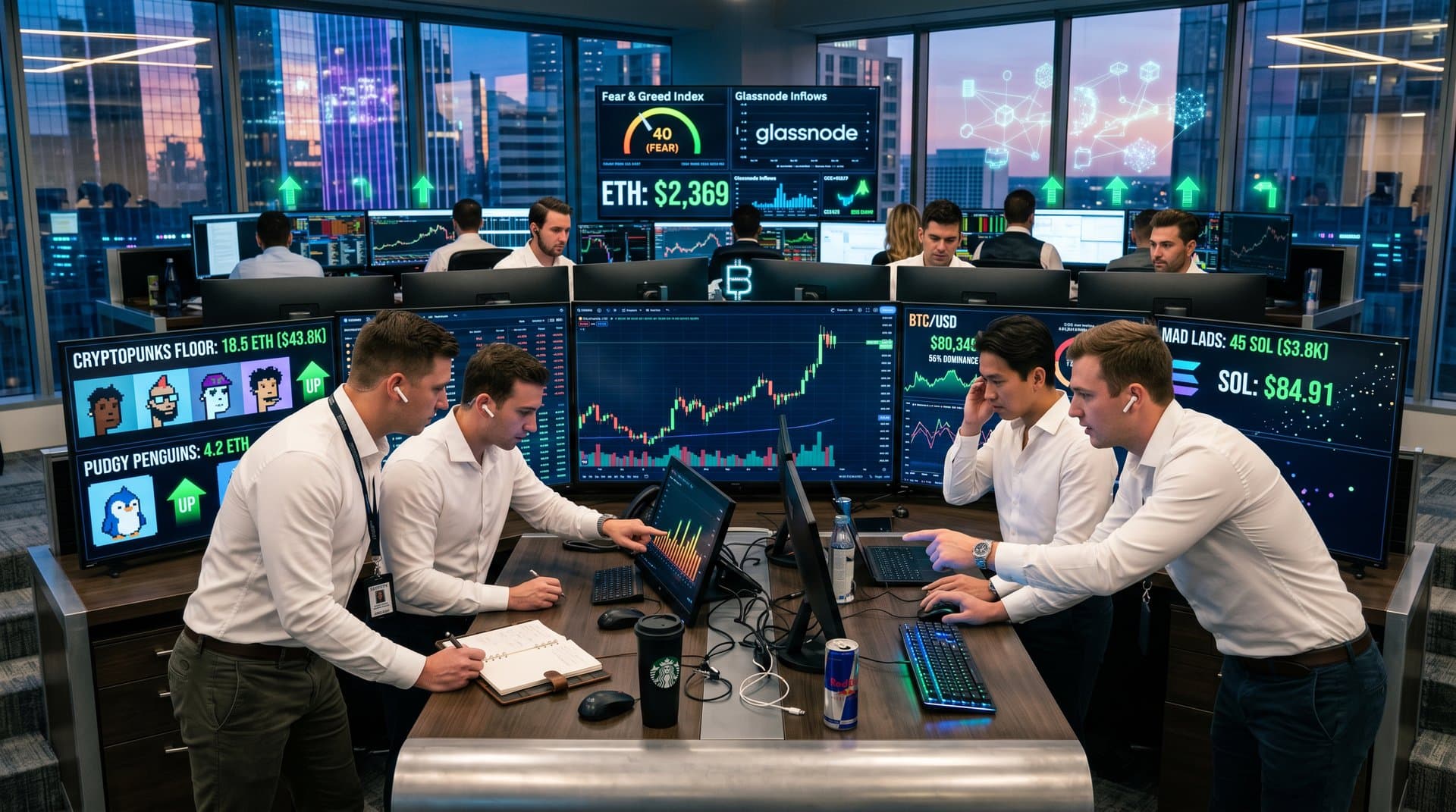 Crypto traders monitor BTC at $80K, NFT floor charts on Blur and Tensor, Web3 volumes amid green market spikes
