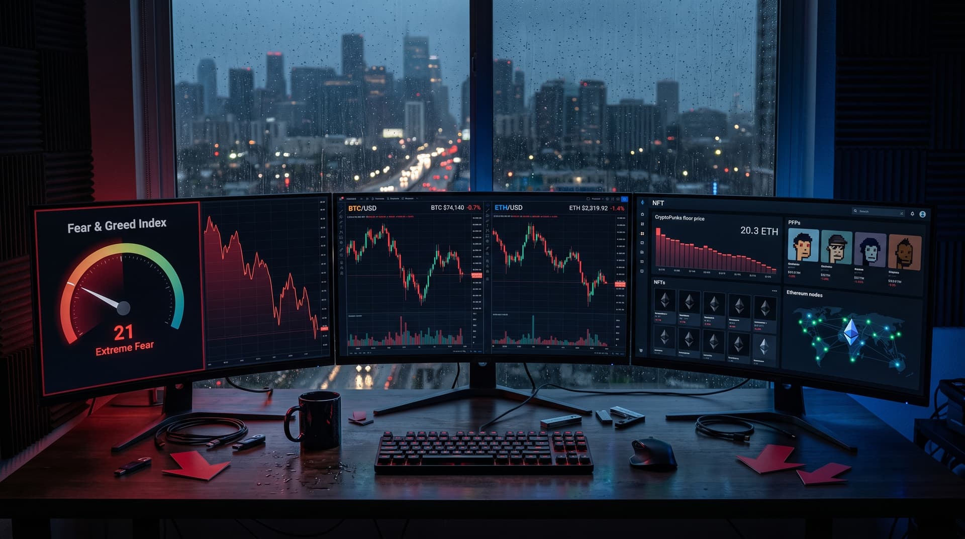 Buy Cryptocurrency Now: Fear & Greed Hits 21, Punks at 20.3 ETH