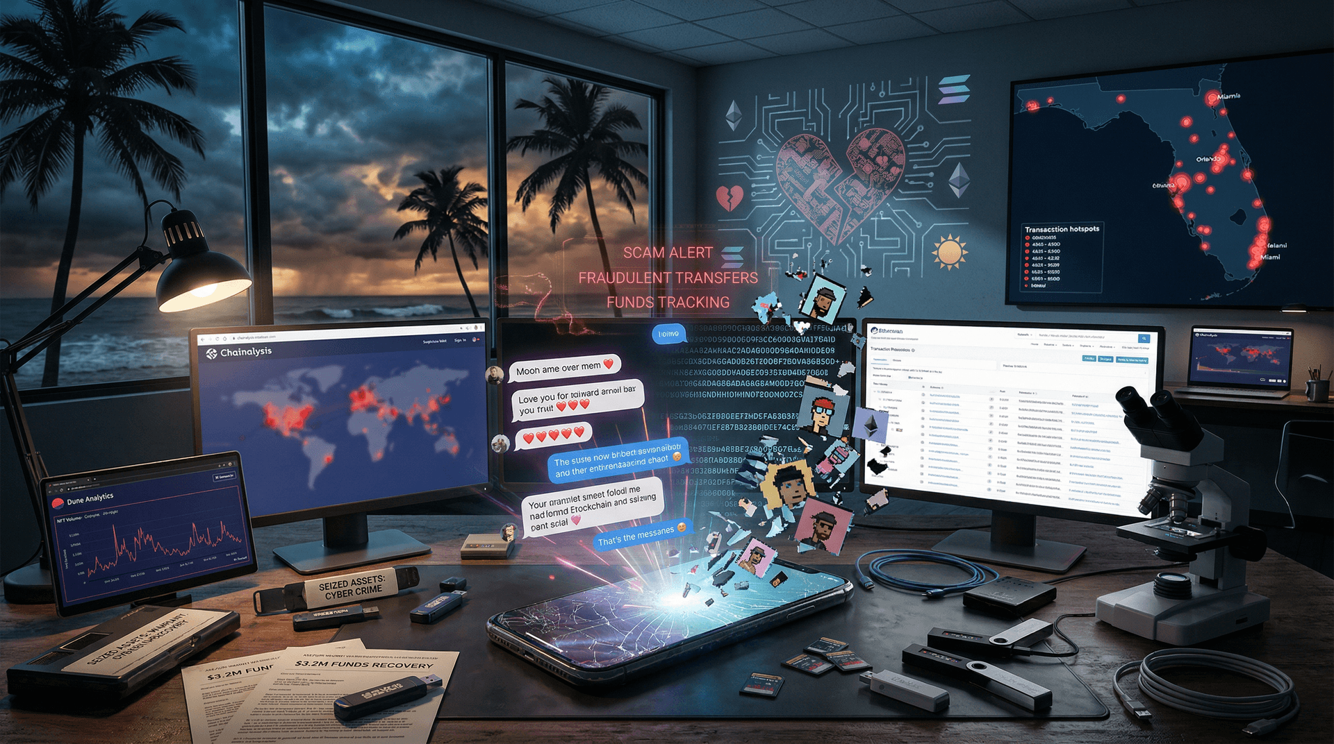 Florida Crypto Scam Recovery Seizes $3.2M from NFT Romance Frauds