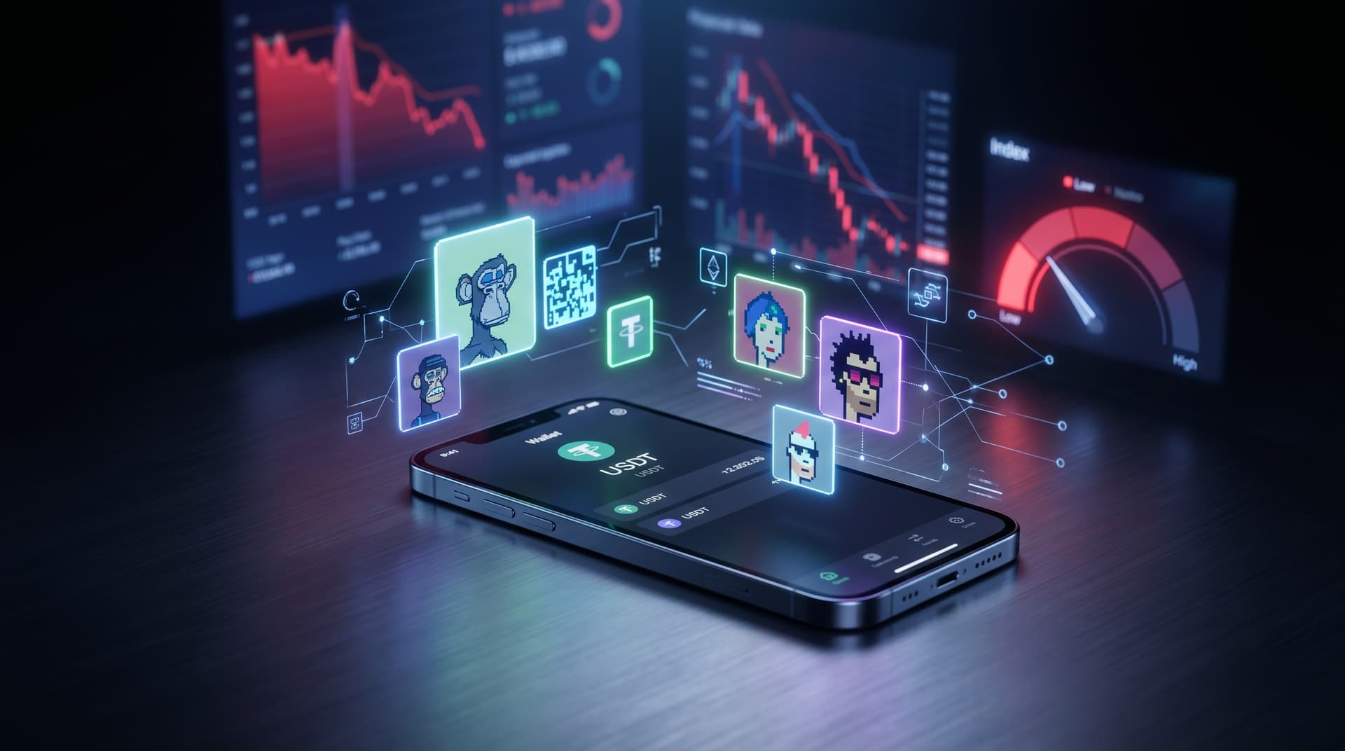 Tether Wallet Launches USDT for NFT Trades as BTC Drops to $73,901