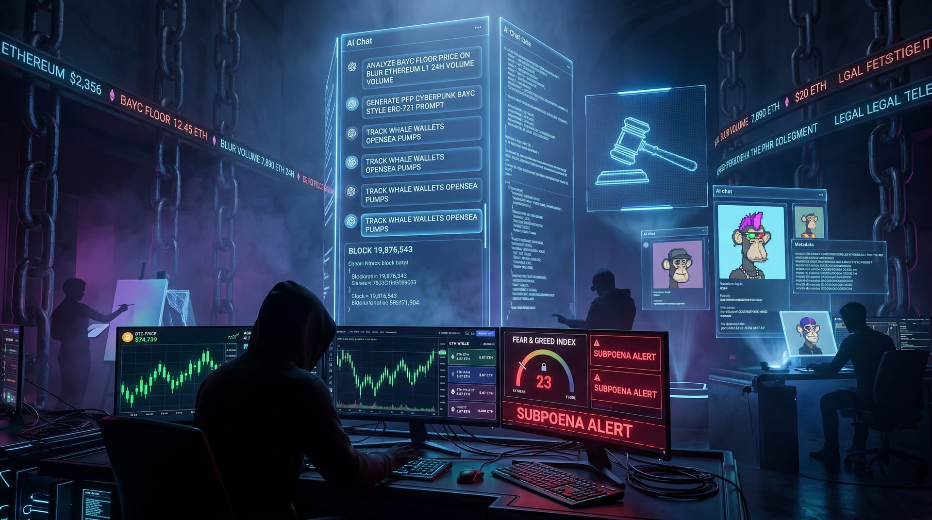 AI Chat Logs Court Evidence Hits NFT Traders as Fear Index Drops to 23