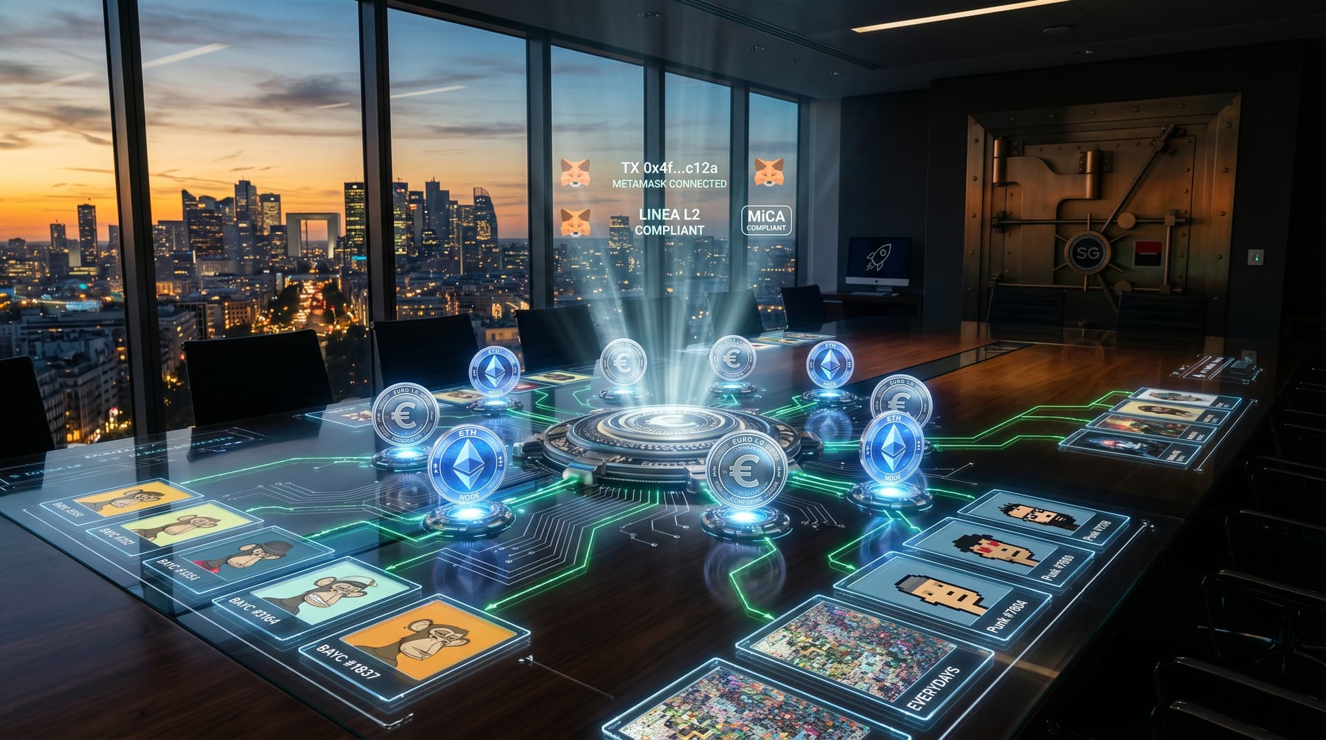 Societe Generale-Consensys Stablecoin Drives 1,050 ETH NFT Surge